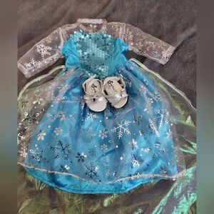 Frozen Elsa Dress For 18" Dolls